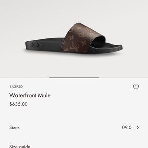 Louis Vuitton water front mule monogram men sandals
